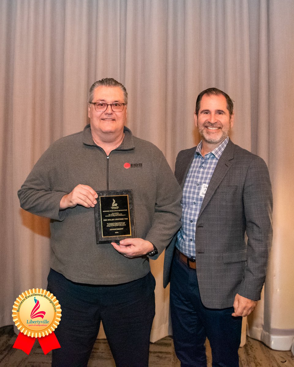 What an honor! Earlier this month, our home city of Libertyville acknowledged EBS with its Business Excellence Recognition. Thank you to the village's Economic Development Commission for this incredible distinction!