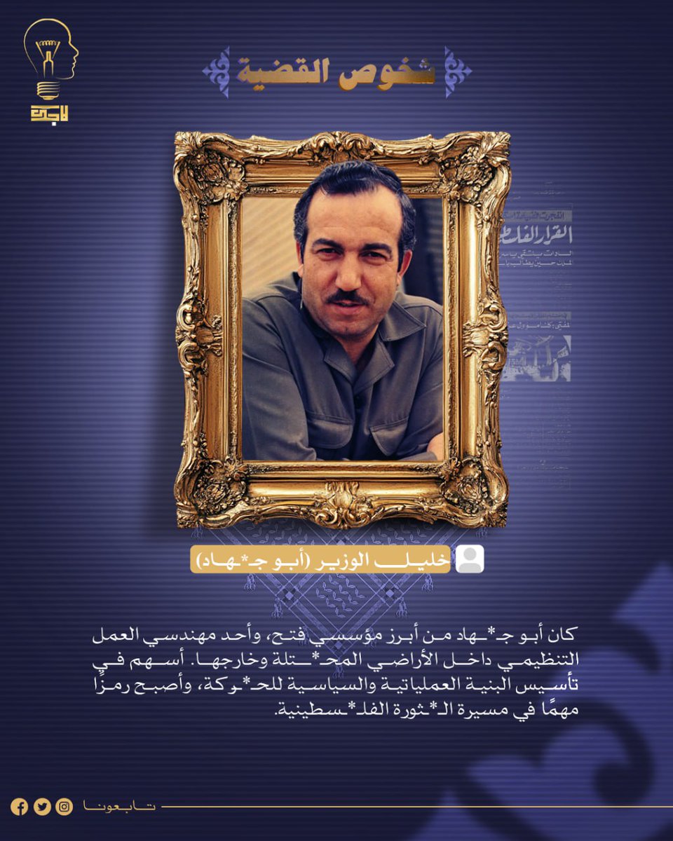 شخوص من القضية 
خليل الوزير (ابو جهاد) 
#لاجك_بالعربي