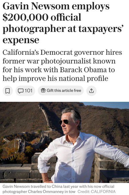 It’s moments like this that really help you understand why Gavin Newsom would spend 200,000 taxpayer dollars on an official photographer…