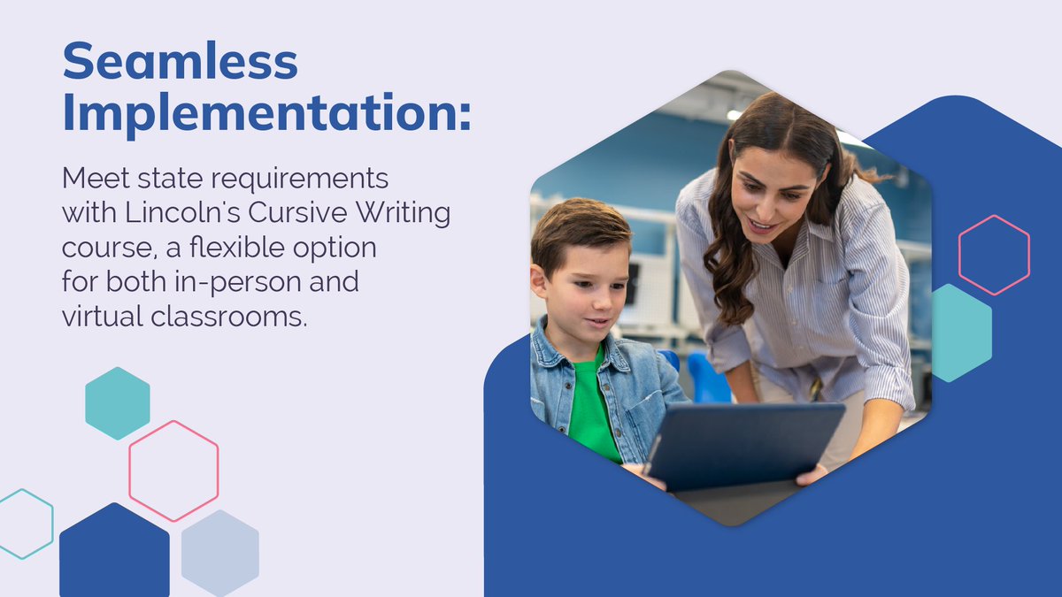 LincolnLearning's tweet image. Ready to EXPAND? The Cursive Writing demand is your chance to strategically broaden your elementary offerings.

Learn more: hubs.la/Q03SQKw-0

#CursiveWriting #ElementaryEducation #Literacy #LincolnLearning
