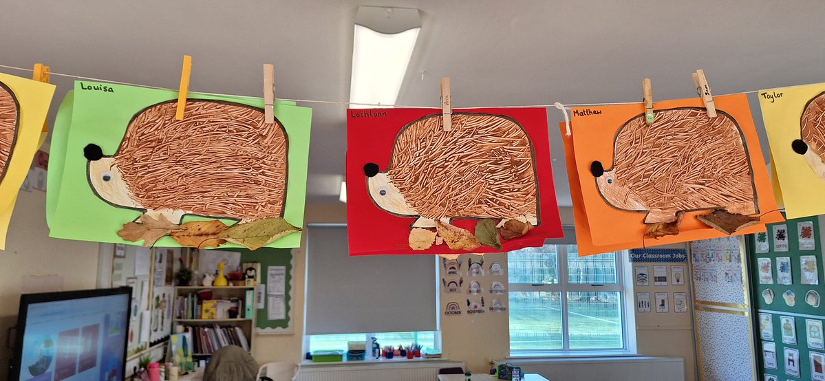 KilcloonPrincip's tweet image. Like the autumnal season, the junior infant classroom is full of vibrant colour and artwork👏