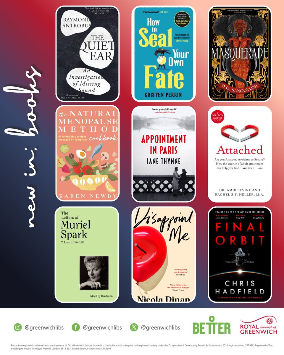 GreenwichLibs's tweet image. We have lots of incredible #NewBooks in our libraries! Use your #Greenwich #Library card + PIN to reserve your chosen reads here: bit.ly/3Ew1YFL and you can collect at a library of your choice in the borough, or use #Libby on your digital device! 📚 #LoveYourLibrary