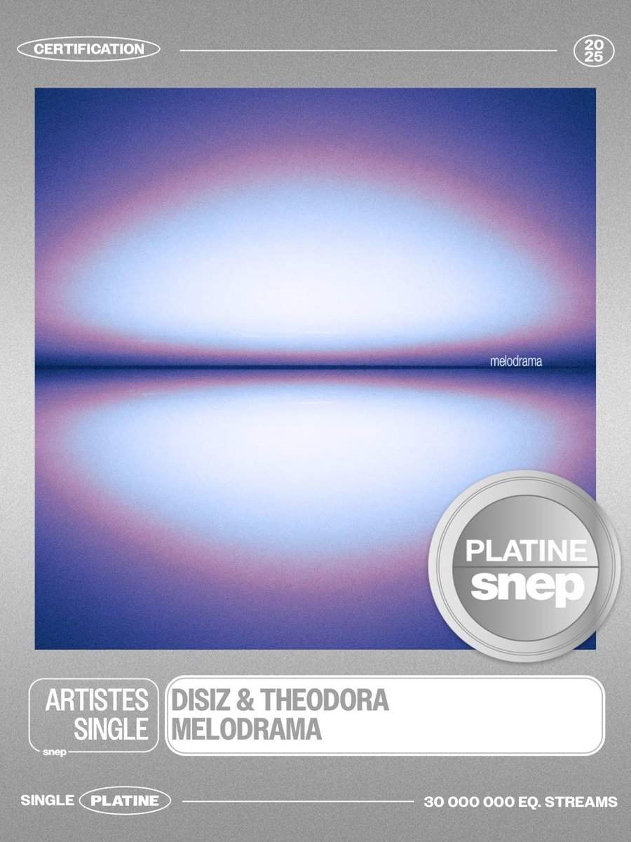 DoraSupremacy's tweet image. 🚨 C’est le BOSS LUNDYY “Melodrama” de Disiz &amp;amp; Theodora est certifié PLATINE !!