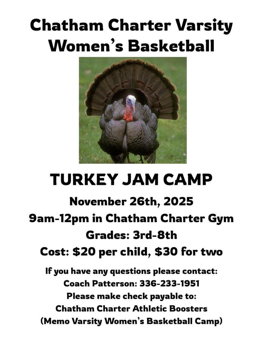Our Women’s Varsity Basketball team is hosting a basketball camp next Wednesday, November 26th! Cost is $20 per camper, or discounted to $30 for two. Plan to come out to focus on fundamentals and have some fun! Let’s go Knights! ⚔️