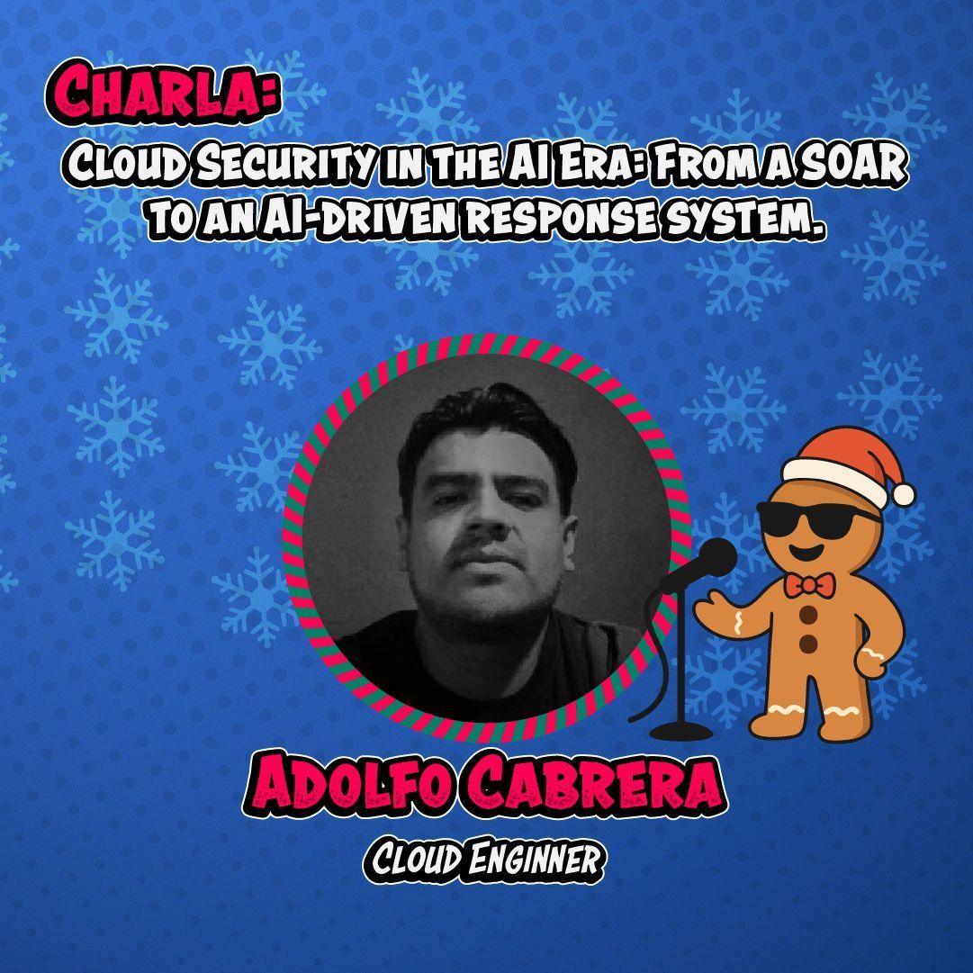 posadev's tweet image. @adolfcg  – Cloud Engineer

🎤 Charla: “Cloud Security in the AI Era: From a SOAR to an AI-driven response system”

La IA no solo crea ataques nuevos: los acelera. Deepfakes, data poisoning, supply chain compromises. Y también transforma cómo defendemos.