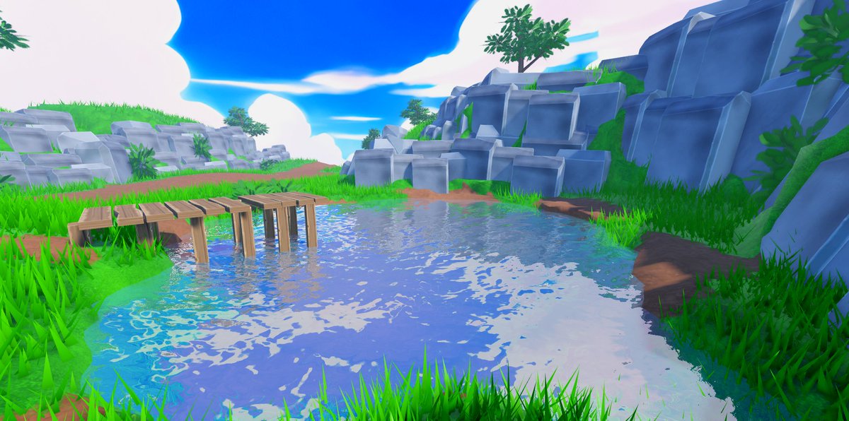 NorisDevv's tweet image. Stylized environment I did for practice, hand painted assets with custom models and everything🤩
 Pro builder for hire, comms slots 2/4 open💸
Hit me up with any project, discord - norismg✍️
#ROBLOX  #RobloxDev #robloxbuilding  #stylized