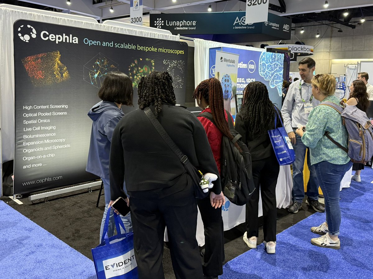 cephlainc's tweet image. Cephla is at #SfN2025. Come to our booth at 3217 to check out our Squid+ spinning confocal and fluidics system + learn how we help accelerate developing/disseminating/adopting new methods and scale data production capacities! 
#HCS #LiveCell #SpatialOmics #ExpansionMicroscopy