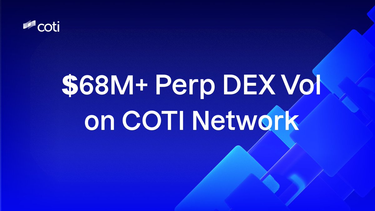 A strong start to the week for COTI network as it catapults into the top  #20 for perp DEX volume on DeFi Lama. @PriveX_Official is driving momentum  as the leading private perp