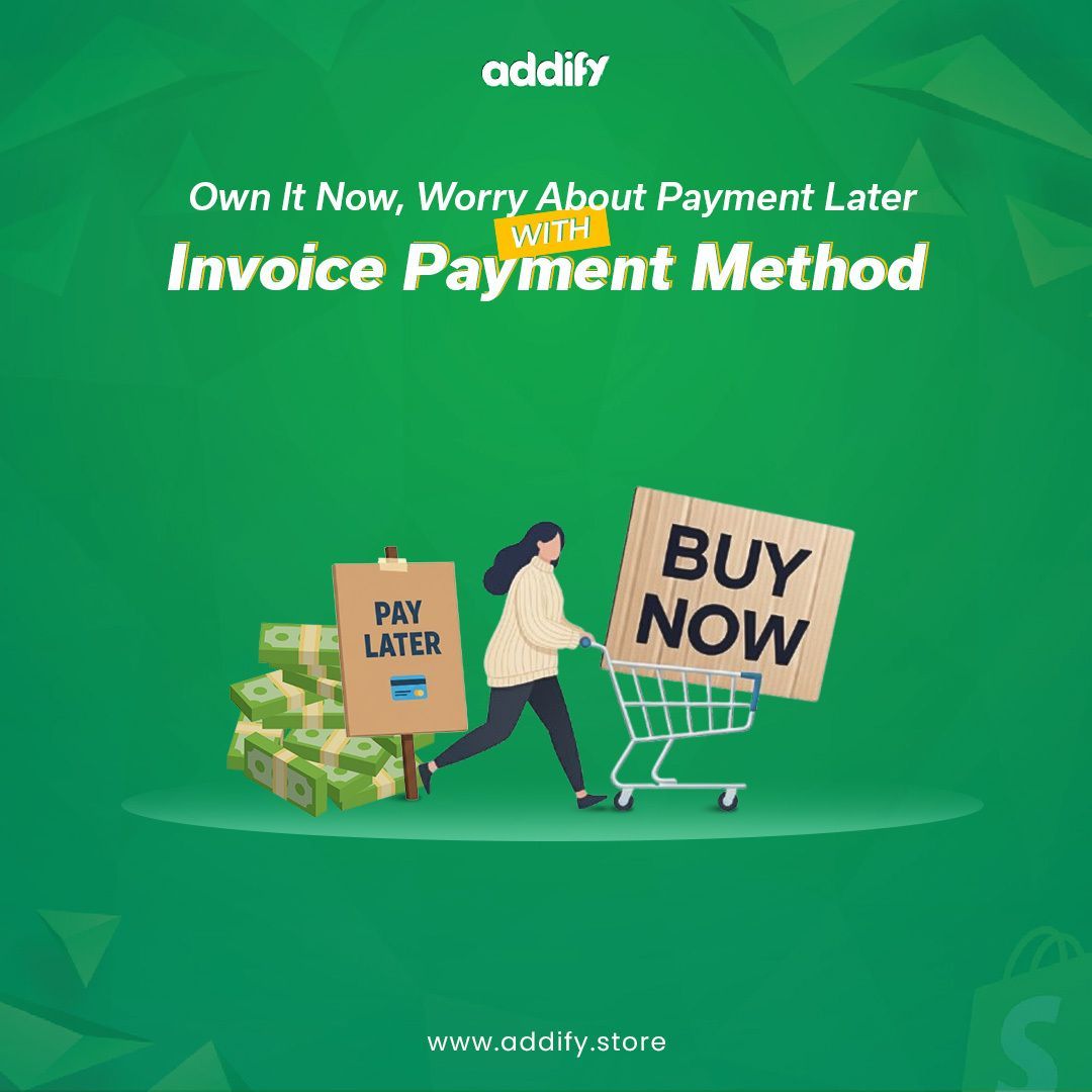 Addify2's tweet image. Stop losing sales at checkout! 💳 

Let your customers 𝗕𝘂𝘆 𝗡𝗼𝘄 𝗮𝗻𝗱 𝗣𝗮𝘆 𝗟𝗮𝘁𝗲𝗿 with Addify Invoice Payment 
Offer flexible invoicing per product, city, or customer — and control who can use it, when, and where. 🚀

#ShopifyApps #EcommerceTools #ShopifyStore #Saas