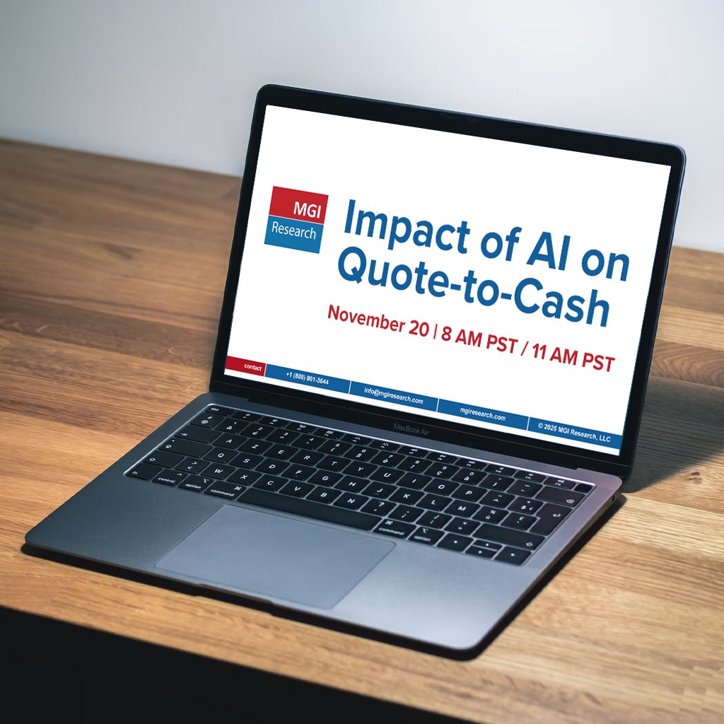 📢 Nov 20 Webinar: How GenAI is disrupting Q2C

✔️ Adaptive, real-time packaging
✔️ Unified billing, CPQ &amp; fulfillment
✔️ Hybrid sales motions powered by AI
✔️ Personalized deals at scale

Join MGI analysts for a deep dive into the future of monetization: us02web.zoom.us/webinar/regist…