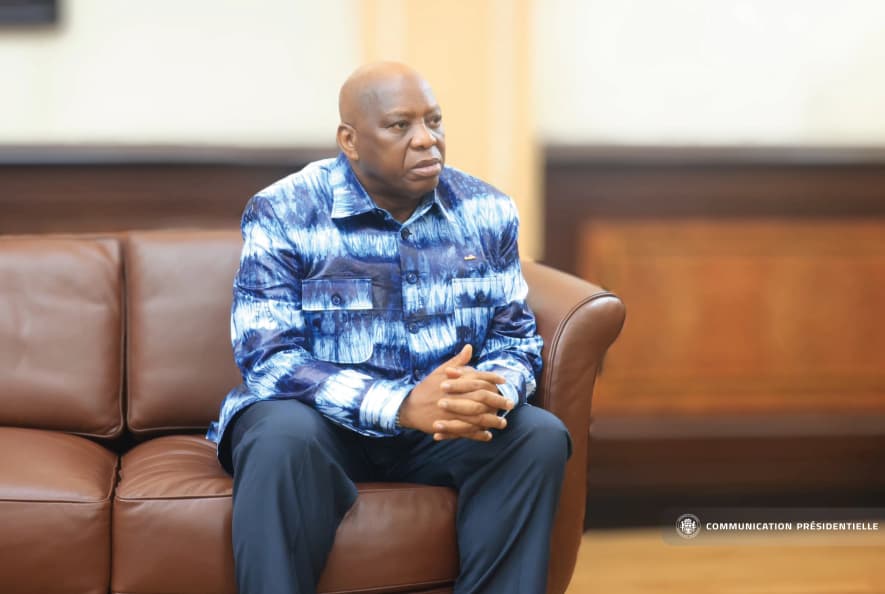 PresidenceGA's tweet image. Le Président de la République, S. E. @oliguinguema a reçu ce jour l’Envoyé spécial, le Dr Morrissanda Kouyaté, Ministre des Affaires Étrangères de la République de Guinée.du Président @presi_doumbouya.

La Guinée a remercié le Gabon pour sa présence au lancement du mégaprojet…