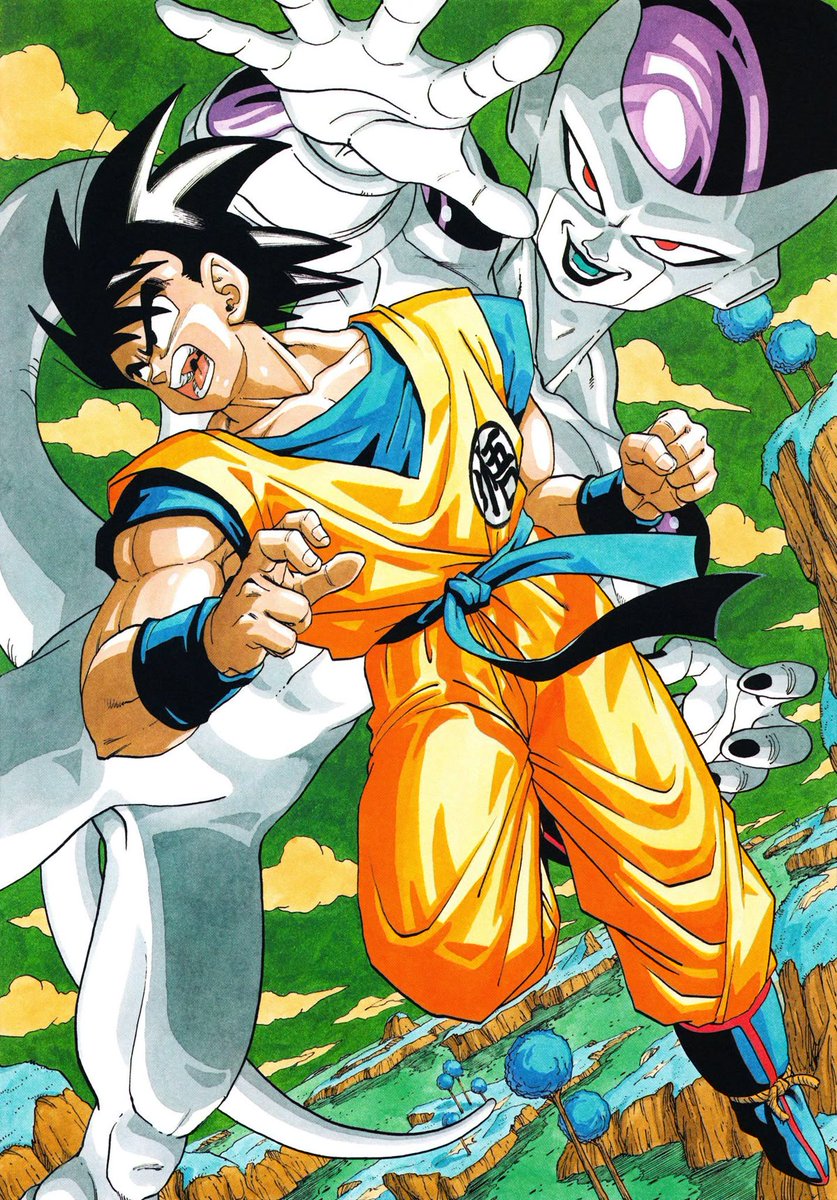 Demeros27's tweet image. I have seen pretty much all available DB art of Toriyama, this one may be my favorite of all.