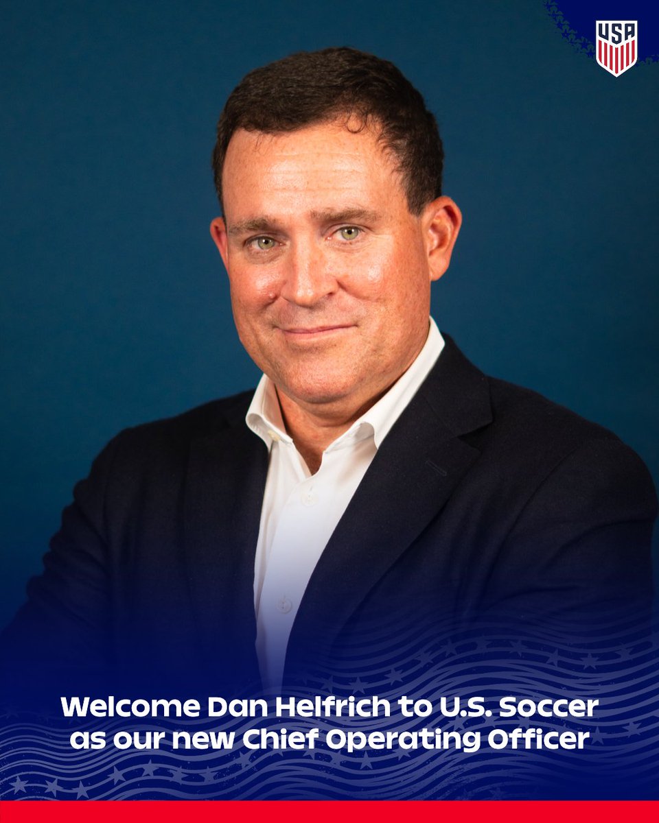 ussoccer's tweet image. We are excited to welcome Dan Helfrich as U.S. Soccer&apos;s new Chief Operating Officer.

📰 ussoc.cr/576c6d