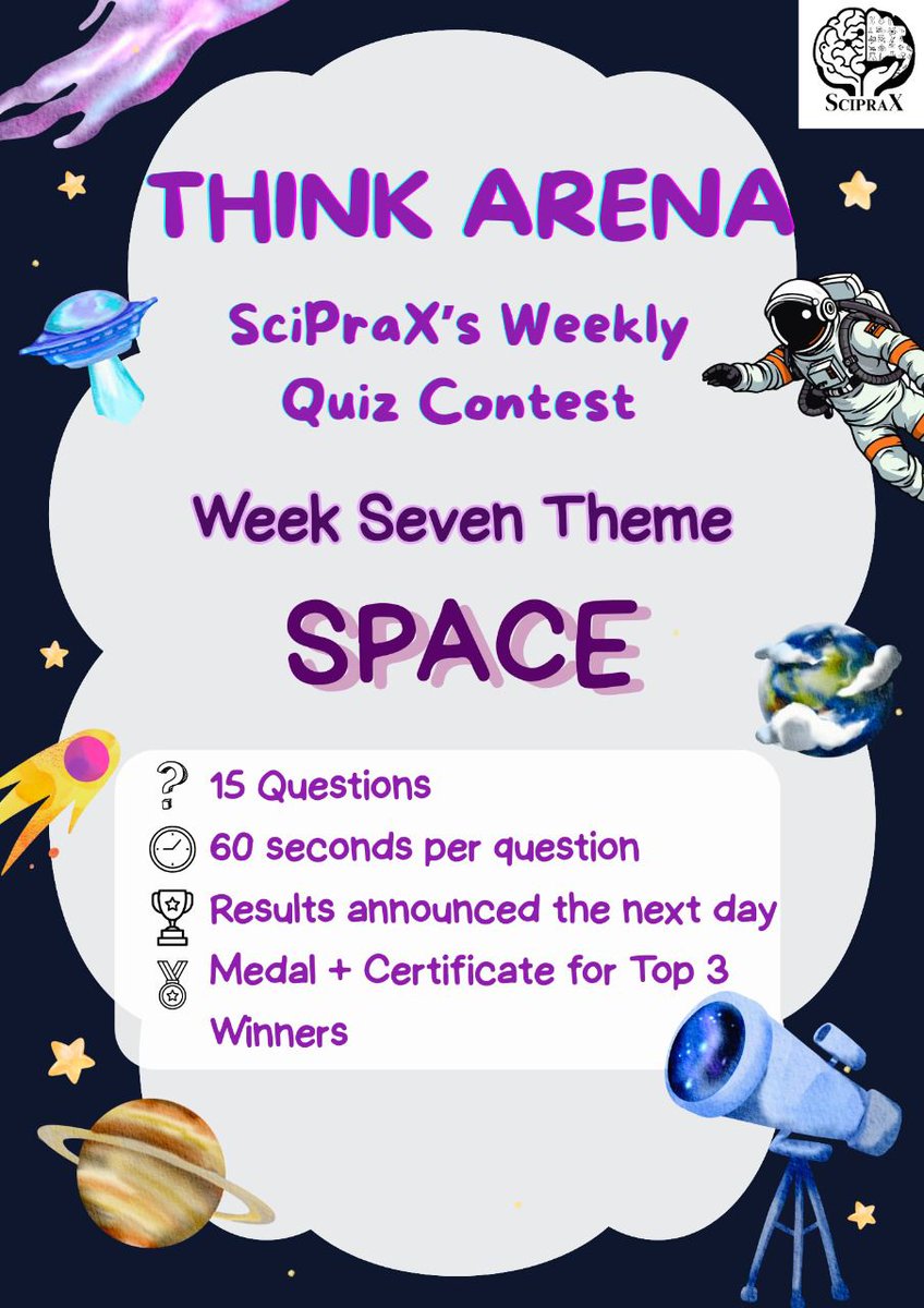 sciprax's tweet image. SciPraX – Shaping today’s kids into tomorrow’s scientists 🔬✨ 

👩🏻‍🔬🧑🏻‍🔬  Hi Kids, are you ready to challenge your brain?

👉 Registration Link: tinyurl.com/Think-Arena-Re…... 

Don’t miss out – Test your knowledge, learn &amp;amp; win! 🚀  #SciPraX #ThinkArena #QuizContest #ScienceQuiz