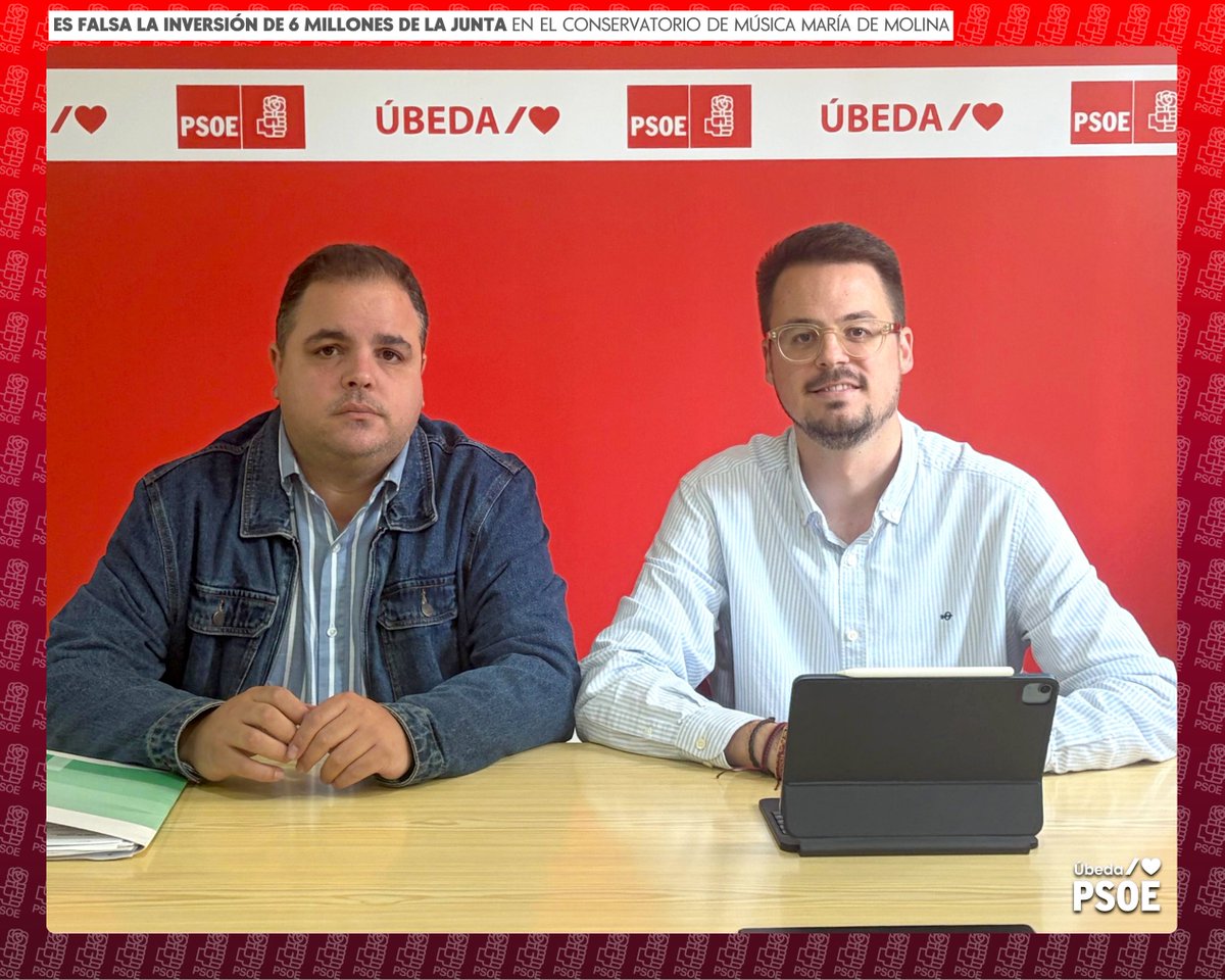 📣 𝑬𝒔 𝒇𝒂𝒍𝒔𝒂 𝒍𝒂 𝒊𝒏𝒗𝒆𝒓𝒔𝒊𝒐́𝒏 𝒅𝒆 6 𝒎𝒊𝒍𝒍𝒐𝒏𝒆𝒔 𝒅𝒆 𝒍𝒂 𝑱𝒖𝒏𝒕𝒂 𝒆𝒏 𝒆𝒍 𝑪𝒐𝒏𝒔𝒆𝒓𝒗𝒂𝒕𝒐𝒓𝒊𝒐 𝒅𝒆 𝑴𝒖́𝒔𝒊𝒄𝒂 𝑴𝒂𝒓𝒊́𝒂 𝒅𝒆 𝑴𝒐𝒍𝒊𝒏𝒂

ℹ️ Más info: psoeubeda.org/falsa-inversio…