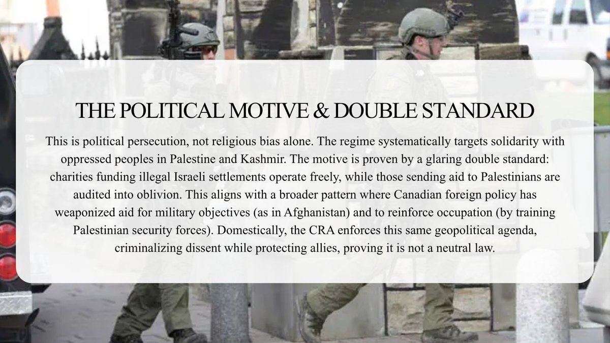OpposeAPR's tweet image. A new ARPCF policy brief reveals Canada's charity audit system is a tool of political suppression, not a neutral watchdog. It shows how the CRA systematically targets charitable work by outsourcing threat assessments and criminalizing solidarity.
cjpmefoundation.org/report_2025-no…