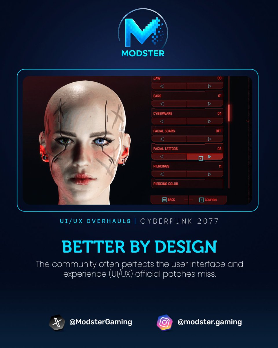 ModsterGaming's tweet image. Night City Revamped: While the official patches have improved UI, community mods have truly optimized the experience. A great mod understands the player&apos;s needs better than anyone. Which game&apos;s UI desperately needs a modder&apos;s touch?

#cyberpunk2077 #uiux #moddesign #optimized
