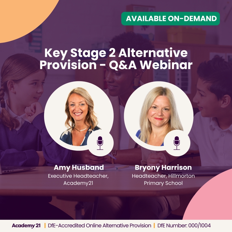 TeachPrimary's tweet image. Do you have KS2 pupils struggling to thrive in a traditional classroom? @Academy21AP&apos;s webinar explores how high-quality online alternative provision can build confidence, consistency and engagement for learners who need extra support.

bit.ly/4ra9jyg 

#ad #sponsored
