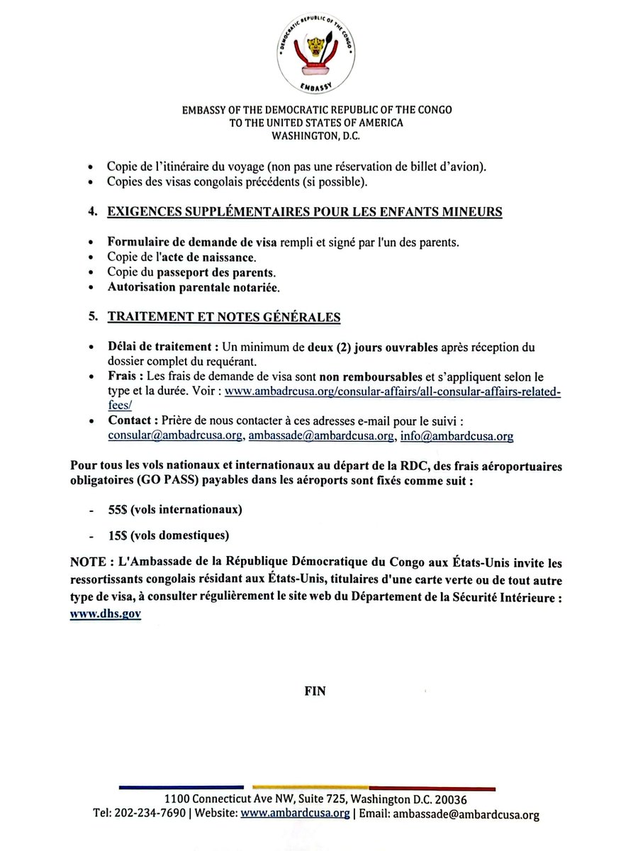 Si vous prévoyez de vous rendre en RDC, veuillez prendre un moment pour lire les exigences en matière de visa. 
#DRCVisa
