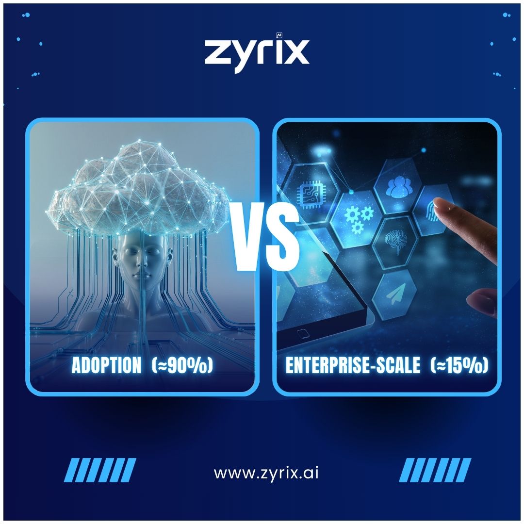 zyrixAILabs's tweet image. 90% of companies use GenAI in QA, but only 15% scale it.

The real blockers? Integration, privacy, and AI reliability.
It’s time to turn pilots into enterprise value.
What’s your biggest scaling challenge? kairostech.com/quality-assura…

#ZyrixAI #GenAI #QualityEngineering #AI