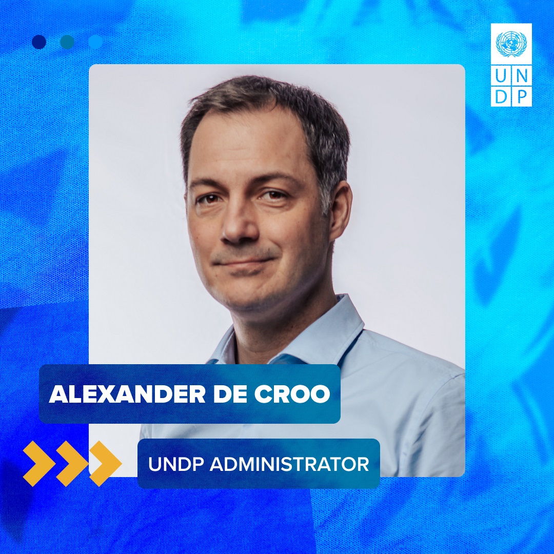 Congratulations to <a href="/alexanderdecroo/">Alexander De Croo 🇧🇪🇪🇺</a> on his appointment as the new <a href="/UNDP/">UN Development</a> Administrator.

I am looking forward to welcoming him to New York to begin his new role and to work together supporting countries to advance human development on a healthy planet.

go.undp.org/iWq