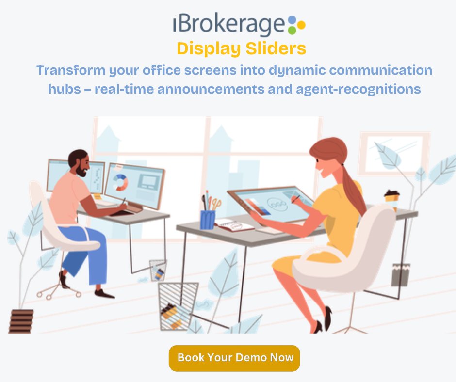 iBorkerageDev's tweet image. Make communication visual 👀
Use Display Sliders to show announcements, KPIs &amp;amp; agent recognition across your office screens — in real time.

👉 Book your demo now
ibrokerage.ca

#PropTech #RealEstate #InternalComms #MotivatedTeams #iBrokerage