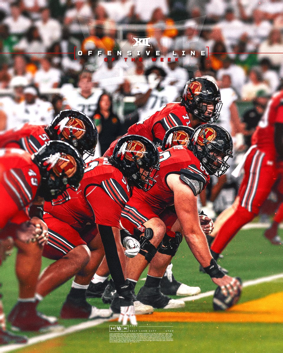 Utah_Football's tweet image. 𝐎𝐁𝐋𝐎𝐂𝐊 earns themselves @Big12Conference 𝐎𝐟𝐟𝐞𝐧𝐬𝐢𝐯𝐞 𝐋𝐢𝐧𝐞 𝐨𝐟 𝐭𝐡𝐞 𝐖𝐞𝐞𝐤 after another dominant weekend‼️

🔴 380 rushing yards
🔴 5 rushing TDs

#GoUtes