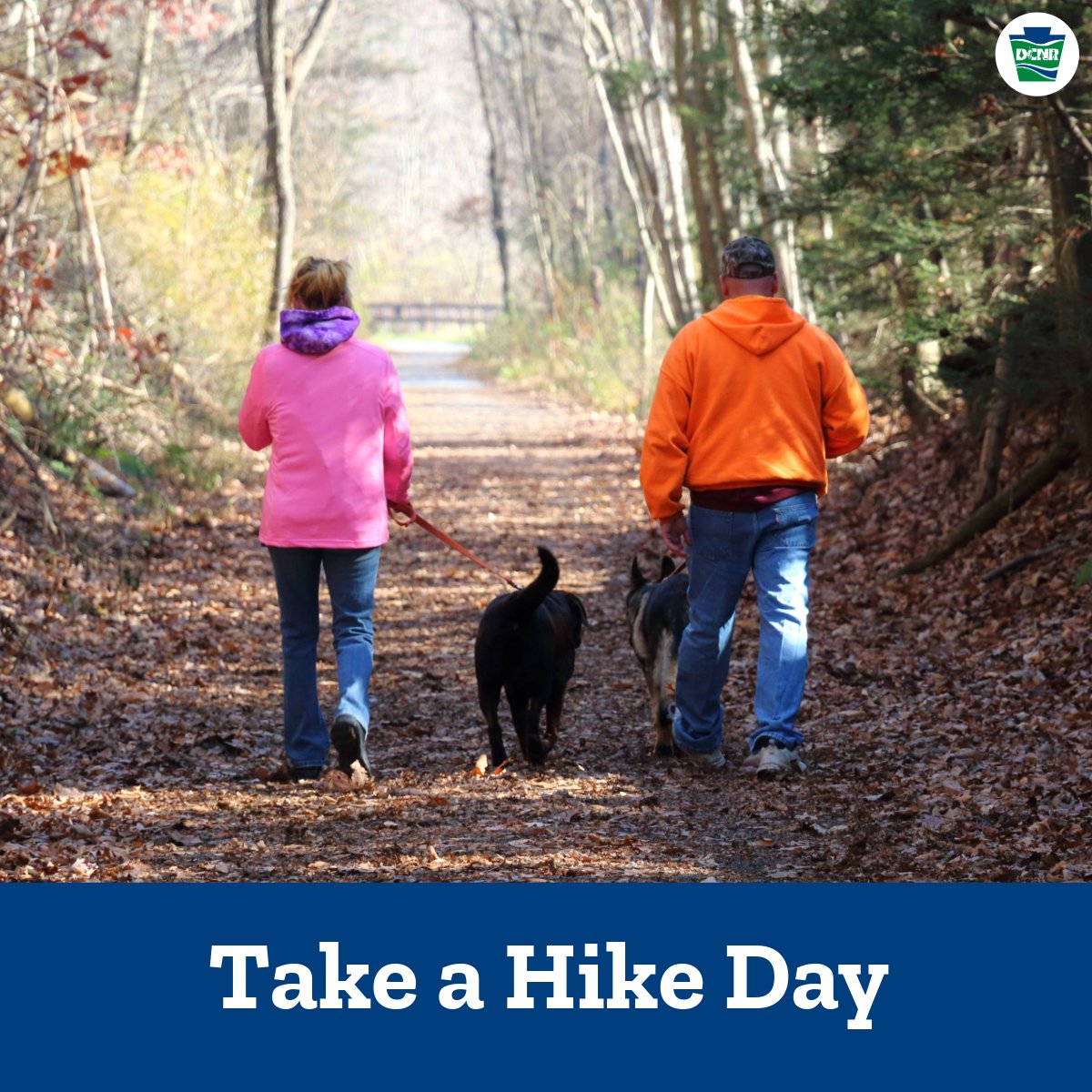 Happy Take a Hike Day! Before you hit the trail, remember to wear bright colors (during hunting seasons), stay on marked trails, and leave no trace!

Let’s all enjoy our trails safely and responsibly!

Where’s your favorite place to hike?