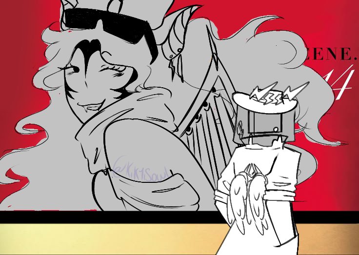 kiwi_wfound's tweet image. Heyy I&apos;m back !
Sorry for the inactivity, I&apos;m back with a small art collab with my friend @an0ther_him !
Tarasorc for you ^_^
#tarabyte #sorcus #robloxadmin #Silly