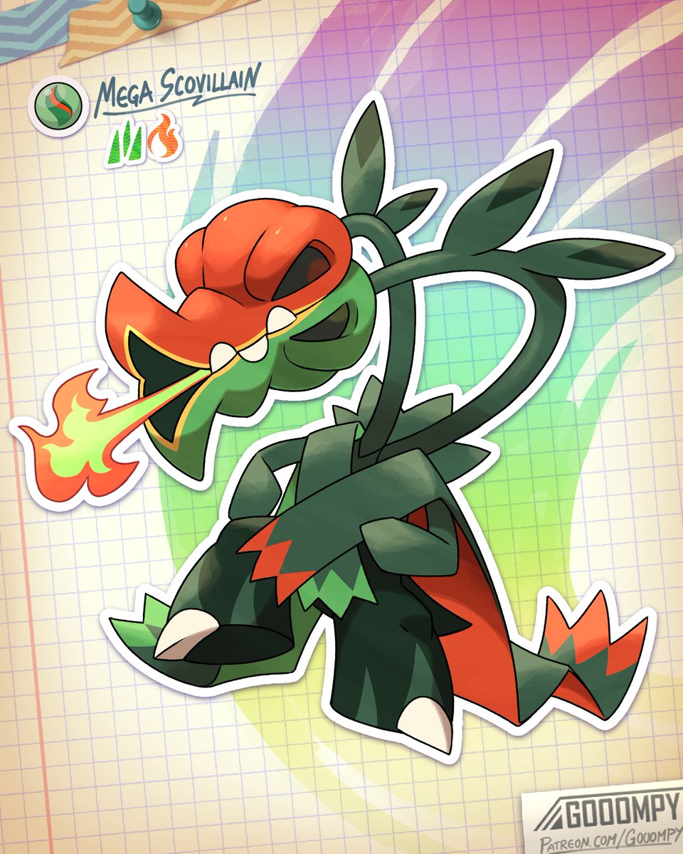 Mega Scovillain idea! Concept came about from me wanting to do the opposite of what people usually do by fusing the heads together into one, instead of adding a third head