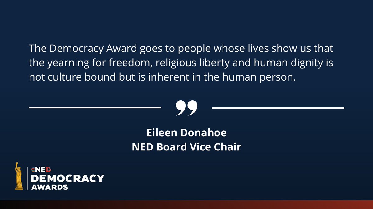 Earlier this month, NED presented the 2025 Democracy Awards to courageous voices defending free speech, truth, and conscience against the Chinese Communist Party’s repression.

🔗 Learn more: ned.org/ned-2025-democ…