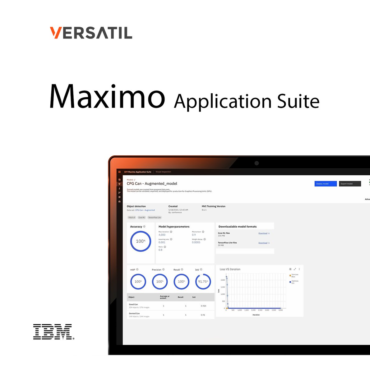 VersatilBPI's tweet image. Transform how you manage assets.

At #Versatil, we provide #IBM Maximo Application Suite — a unified platform to predict maintenance needs, boost reliability, and reduce costs across your operations.

Learn more: versatil.ca/products/ibm-m…
#Maximo #AssetManagement #AI
