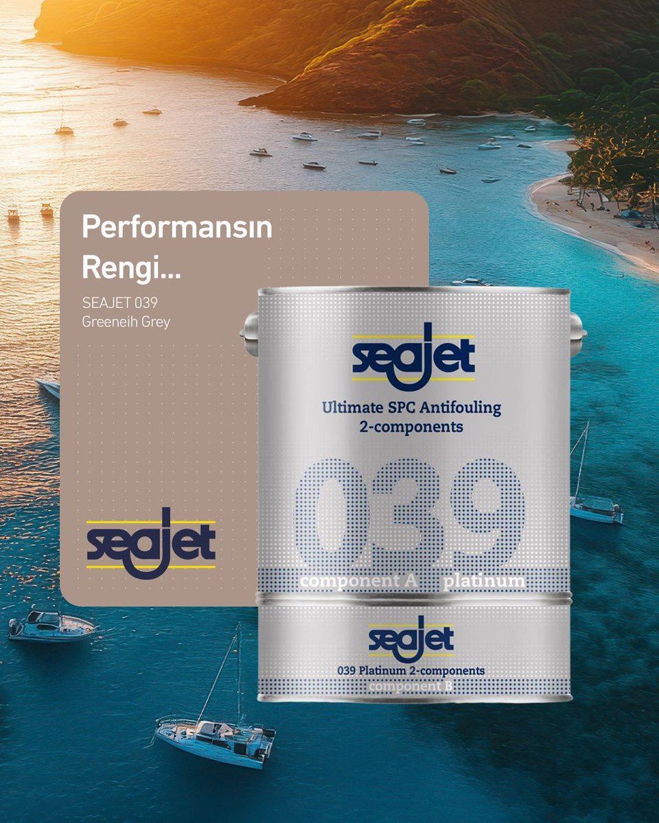 Seajet 039 Greenish Grey kirliliğin en yoğun olduğu bölgelerde üstün performans sağlar ve yeni nesil Self Polishing (SPC) teknolojisine sahiptir.

#SeajetPaint #YachtPaint #Yachts #Antifouling #Yachtlife #YachtieWorld #Seajet039 #greenishgrey #selfpolishing #AlizeBodrum