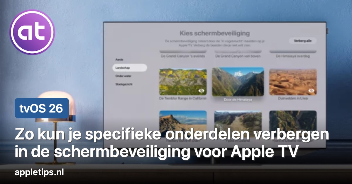 appletips's tweet image. Vanaf nu bepaal jij zelf welke luchtbeelden de Apple TV als schermbeveiliging toont. Je kunt voortaan In vogelvlucht per onderdeel verbergen ✨📺  - appletips.nl/onderdelen-vog… #appletv #tvOS