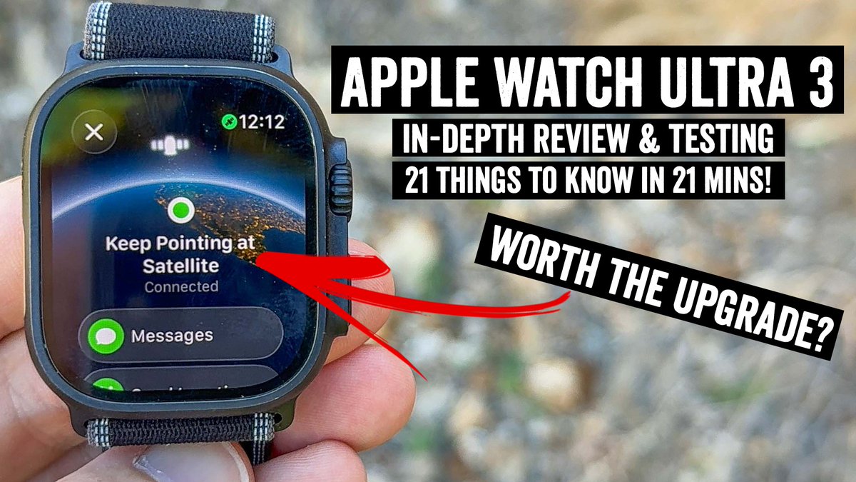 dcrainmakerblog's tweet image. It&apos;s up! After two months of usage, my super-detailed Apple Watch Ultra 3 In-Depth Review is out. From a deep look at the satellite pieces, to Workout Buddy, the new Sleep Score and more: dcrainmaker.com/2025/11/apple-…