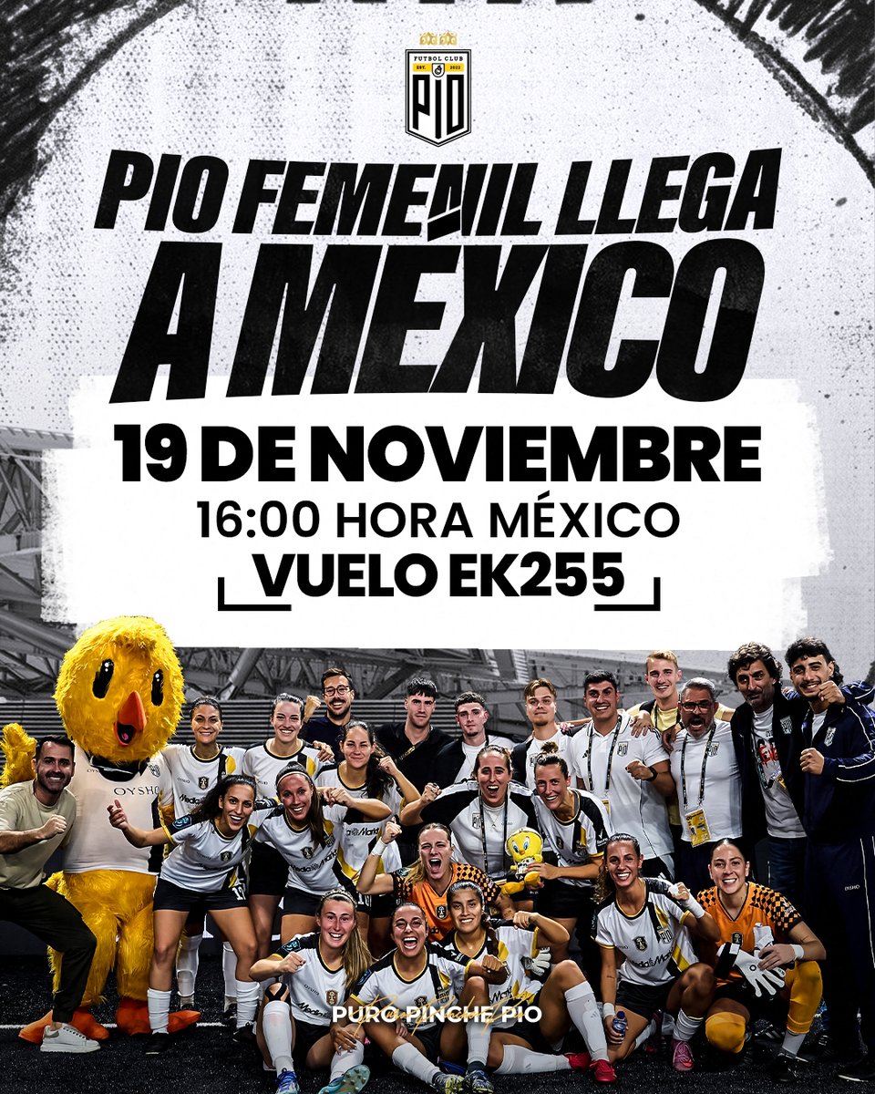 Háganse un espacio para recibir nuestras pollas 🥵

La llegada está prevista para el miércoles a las 4:00 P.M ✈️

Pasen a saludar y alentar, que se note la venida del #PPP 🤍🖤