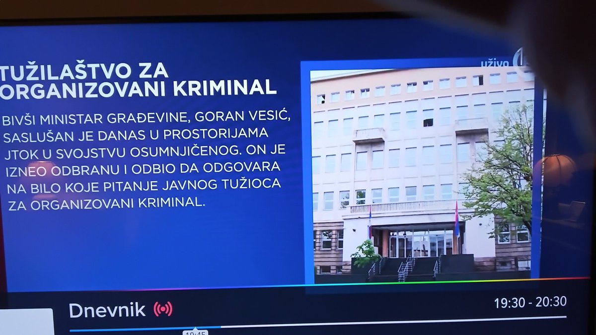 Vesić odbio da odgovara na pitanja javnog tužioca.