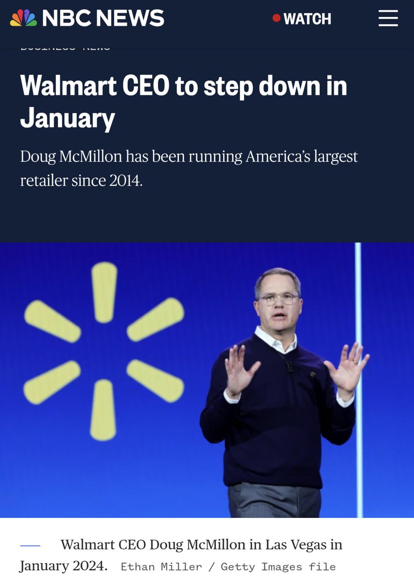 Walmart CEO is stepping down. 

What's the over/under that the replacement will be Indian?