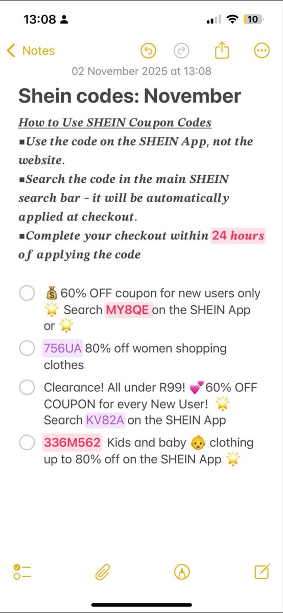 stil_blk's tweet image. Use these codes to claim your discounts ❤️