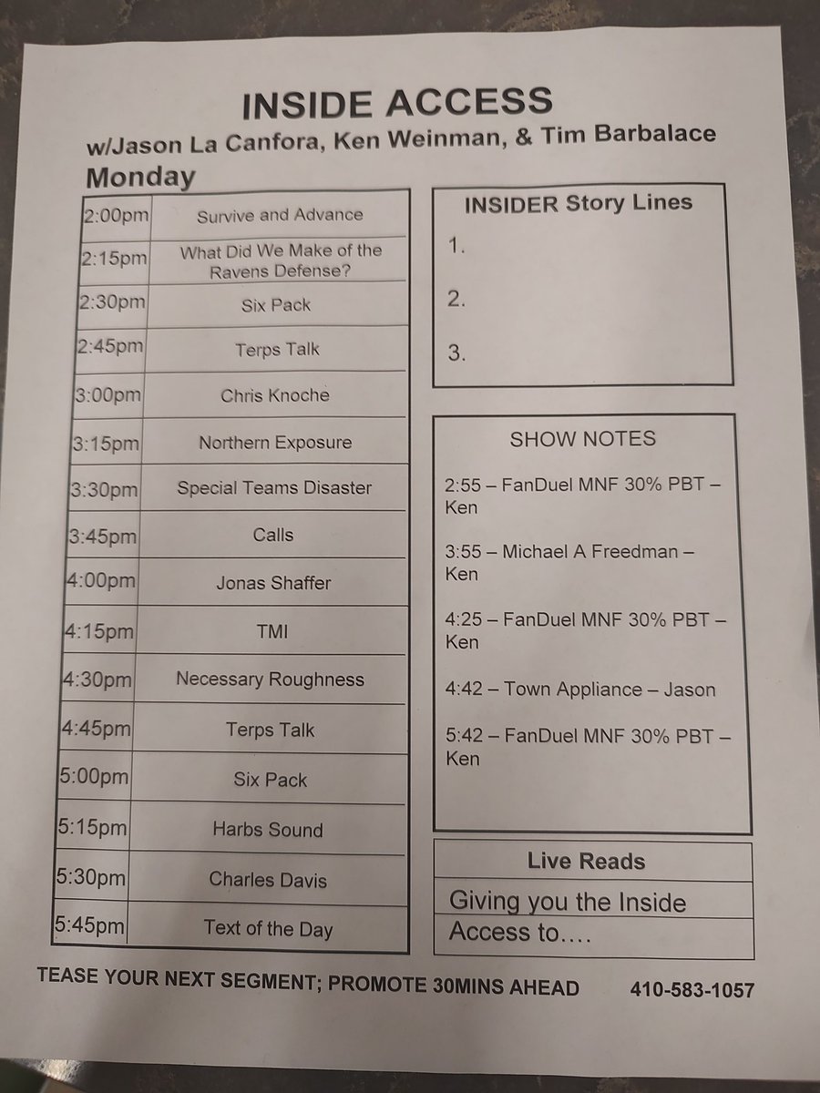 Catch the full show 2-6 at YouTube.com/@Baltimore1057…
We break down the #Ravens game with <a href="/jonas_shaffer/">Jonas Shaffer</a> and Charles Davis and relive an awesome <a href="/TerrapinHoops/">Maryland Men’s Basketball</a> win with <a href="/ExCoachKnoche/">Chris Knoche</a>