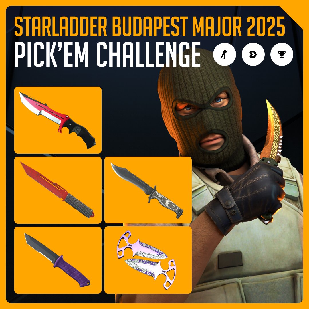 DMarket's tweet image. Budapest Major is CALLING!

Join our Pick&apos;em Challenge and get a chance to win a knife!

Full details in our Discord: go.dmarket.com/csw