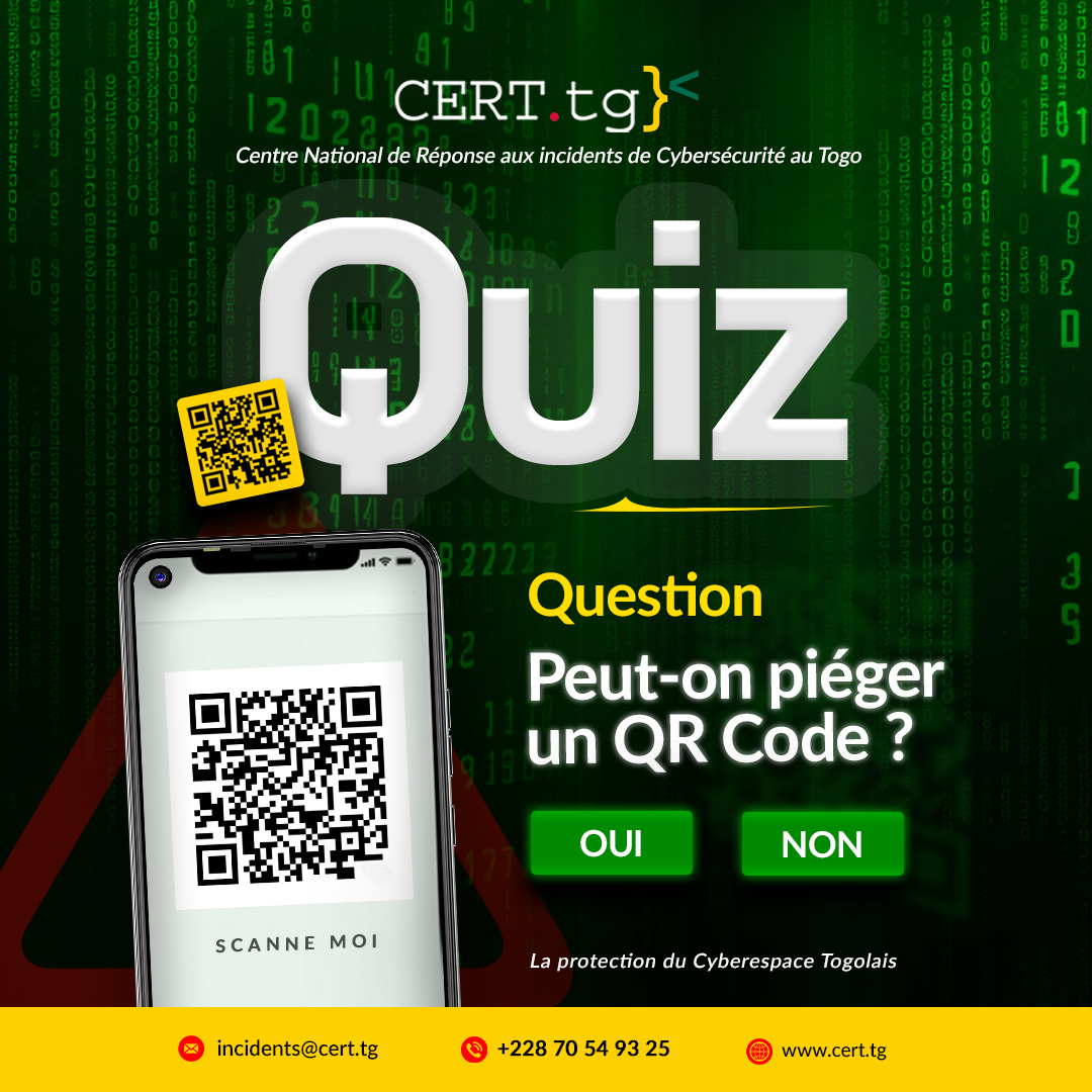 cert_tg's tweet image. D&apos;après vous, un QR code peut-il être piégé ?

Donnez-nous vos avis en commentaire

#Quiz #piege #qrcode
