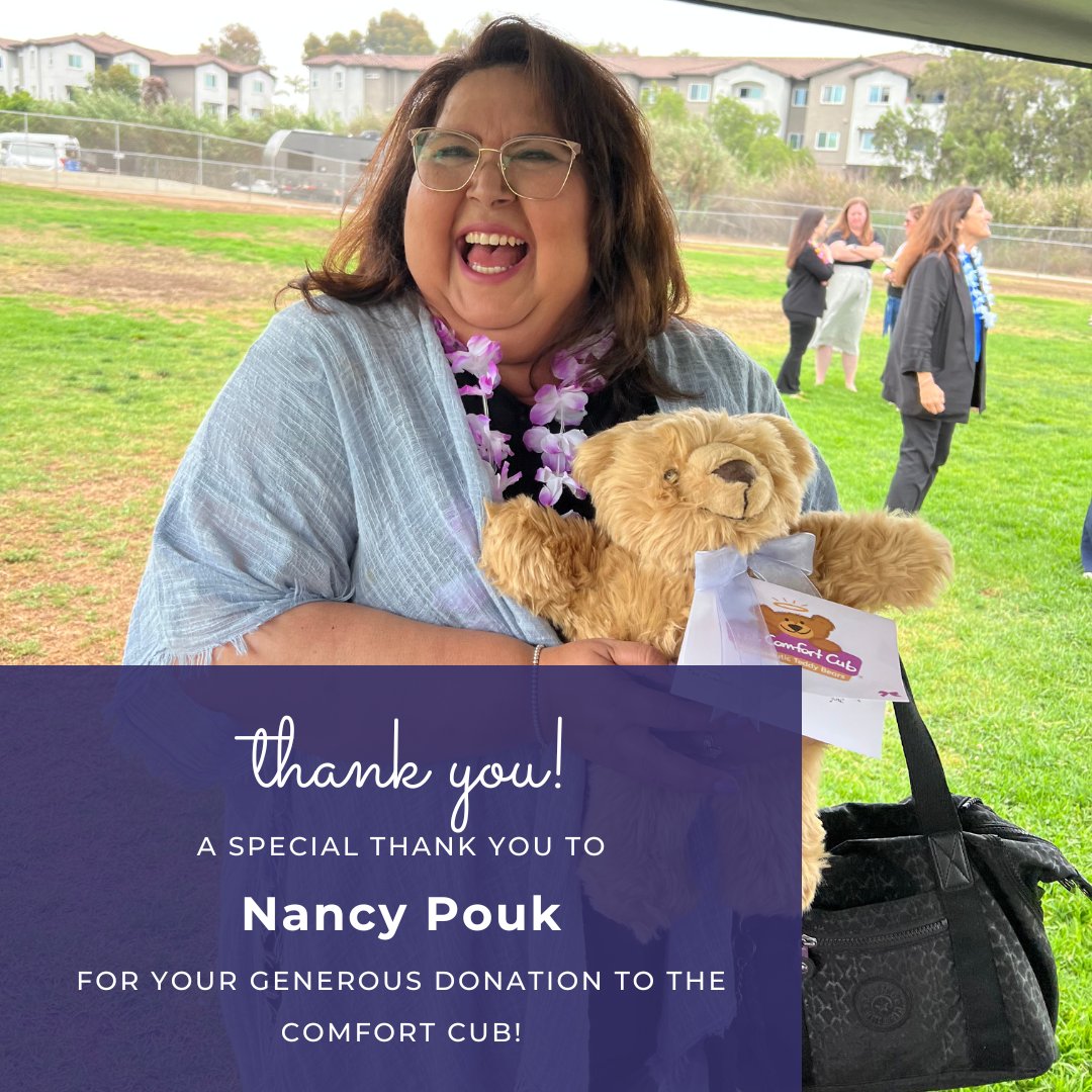 A special thank you to Nancy Pouk for your generous donation to The Comfort Cub!

#thankful #TheComfortCub #hopeyoucanhold #teddybear #survivor #hope #hug #healing #brokenheart #mentalhealth