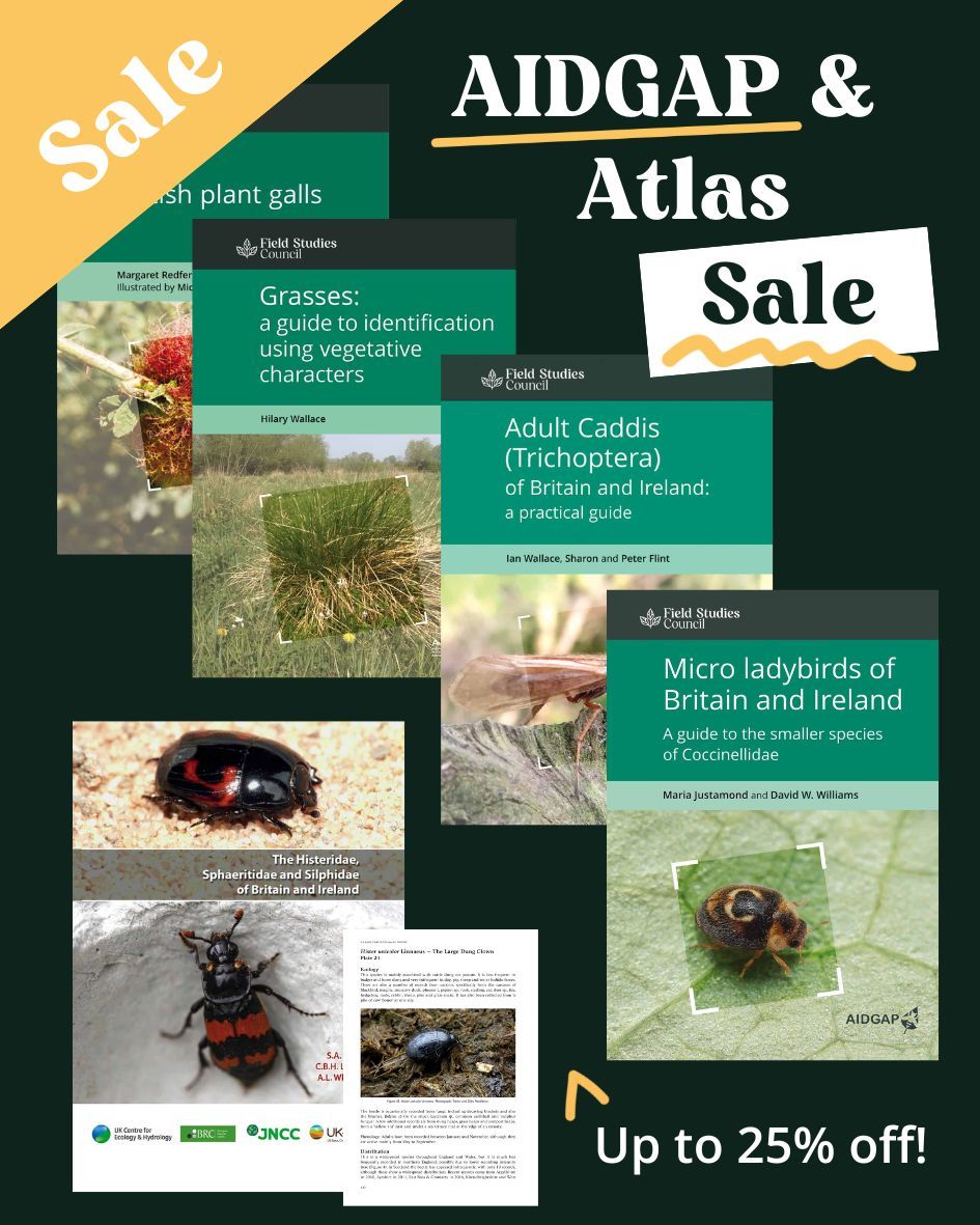 FieldStudiesC's tweet image. Our ever-popular AIDGAP sale is back, with popular titles reduced by up to 25%!

This sale includes a selection of our &apos;Aids to Identification in Difficult Groups of Animals and Plants&apos; (AIDGAP) alongside a few publications that double up as an atlas and identification guide.…