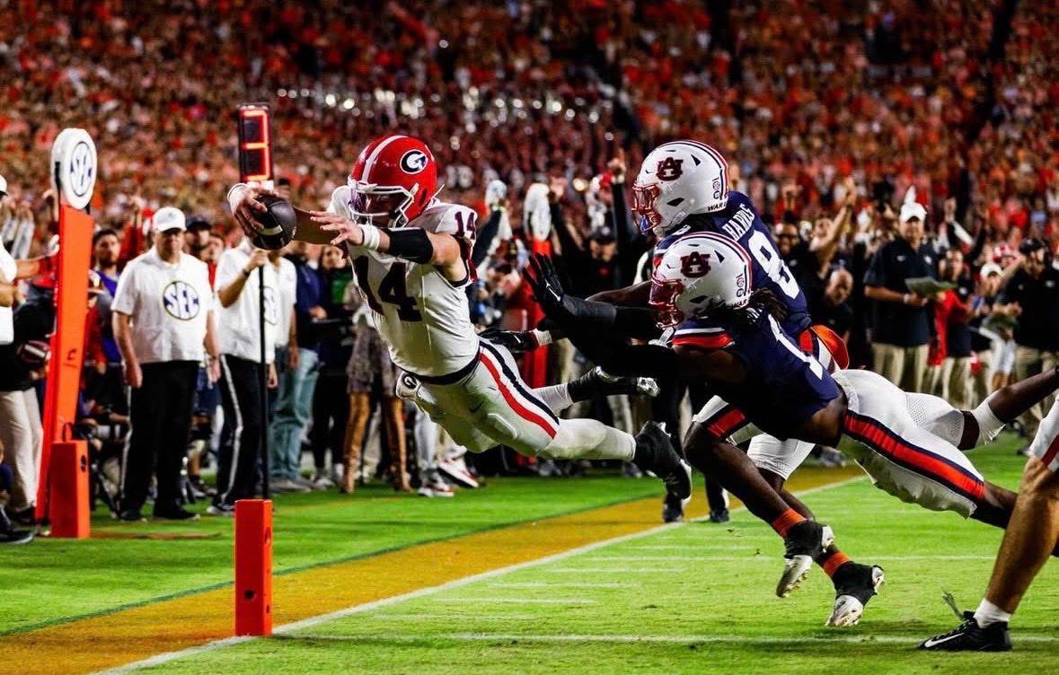 The state of Georgia has two legitimate Heisman candidates

Haynes King
2,259 passing yards
10 passing TDs
2 INTs
807 rushing yards
14 rushing TDs
9-1 record

Gunner Stockton
2,269 passing yards 
19 passing TDS
3 INTs
350 rushing yards
8 rushing TDs 
9-1 record