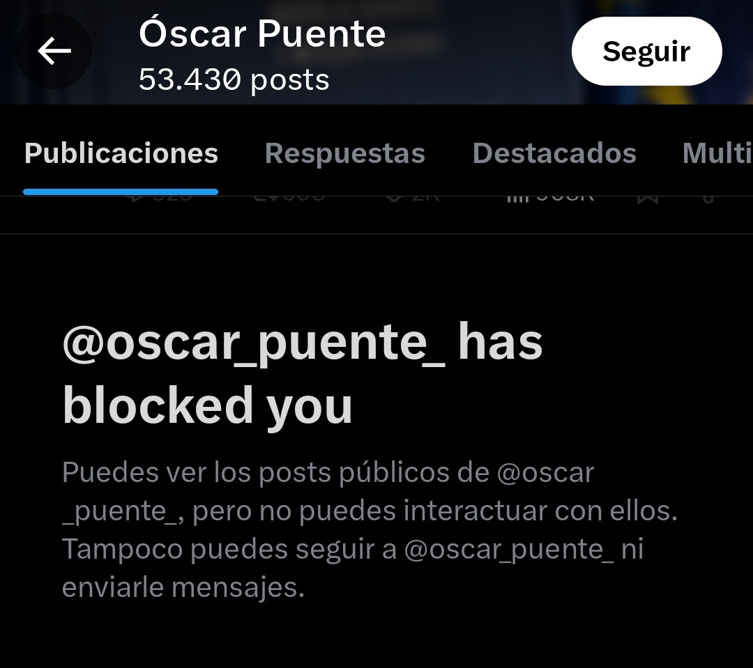 Este señor, que encima es mi "jefe", por desgracia, me ha bloqueado hoy, por decir que llevan años prometiendo cosas, ellos y los otros, que nunca hacen.