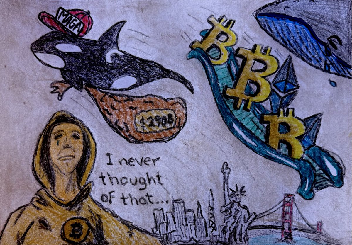 Now diferent current…. Killer whales advance withdraw over wallstreet. Your dream is gone Satoshi. RIP