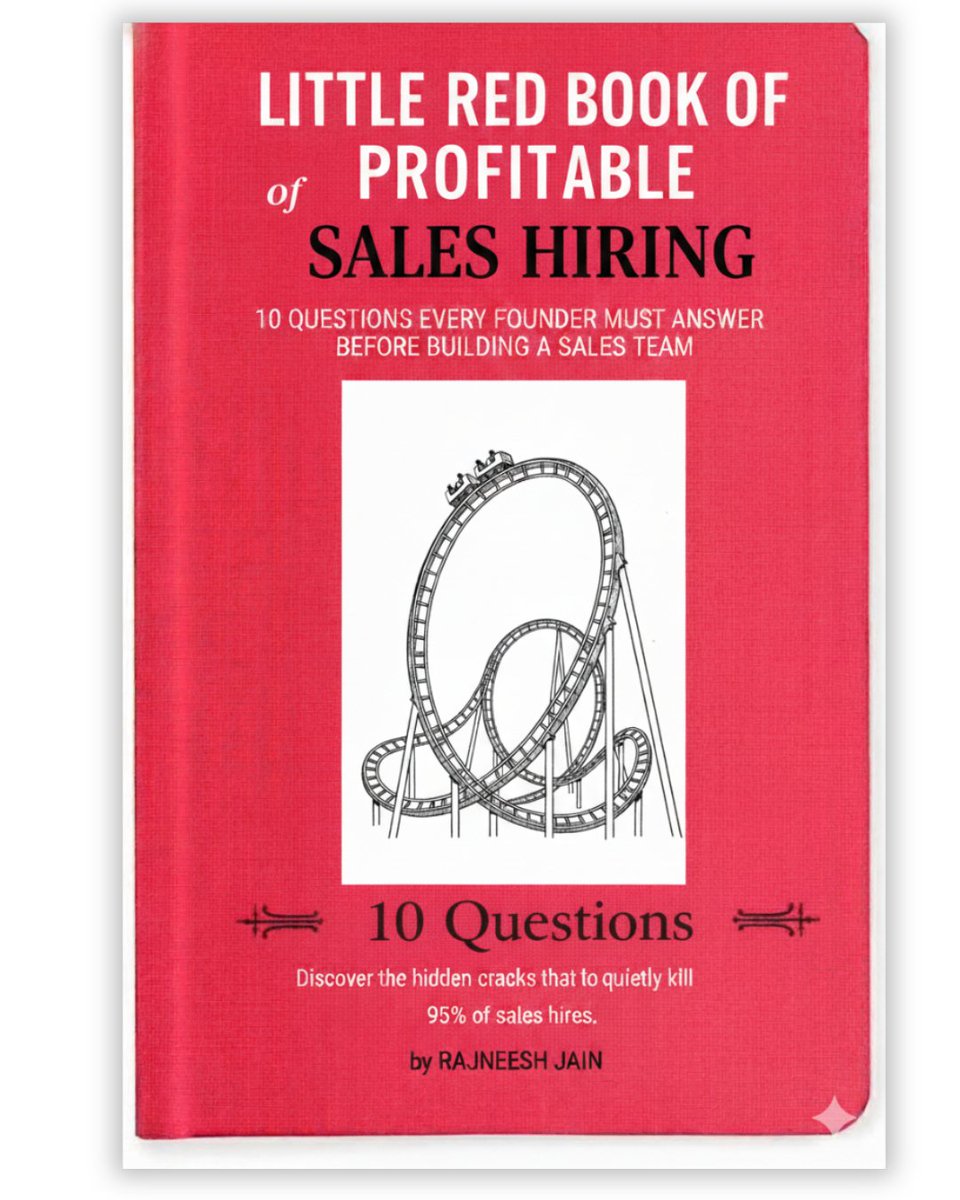 400+ Founders use the LITTLE RED BOOK for Sales Hiring.

Do you?

$299 guide. Will DM Free!

Like + Repost &amp; Comment “GO”
(Must Follow)