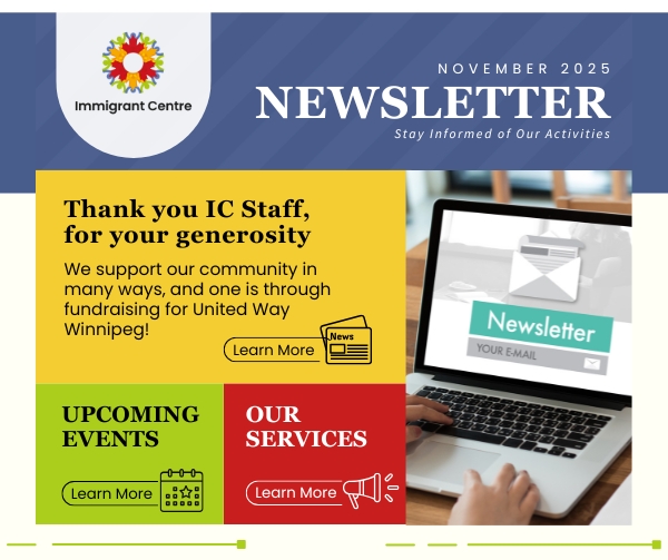 icmanitoba1's tweet image. ✨ Our November Newsletter is here!
Discover inspiring stories, program highlights, and meet our Volunteer of the Month, Denisse.
👉 Read it here: ow.ly/n7uy50XsW1c

#ImmigrantCentre #Newsletter #CommunityUpdates #WinnipegCommunity #CommunitySupport #InspiringStories