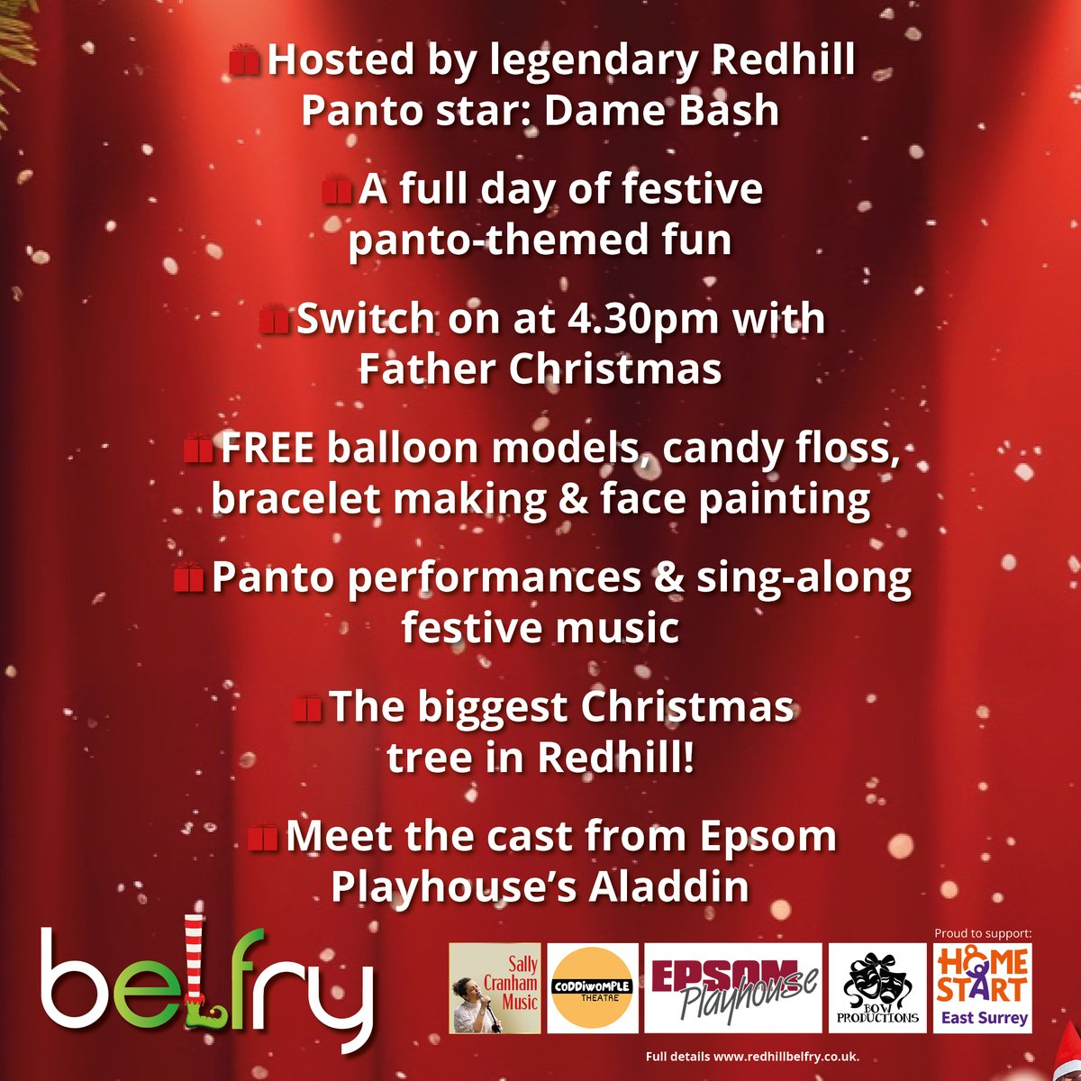 BelfryShopping's tweet image. The Belfry’s Christmas Lights Switch On is back on 22nd November! 🎄
Enjoy pantomime fun with Dame Bash, live Christmas music from Sally Cranham, and the big switch-on at 4:30pm!

Get ready for a day full of festive cheer! 🎁🎅

#BelfryChristmas #ChristmasLightSwitchOn